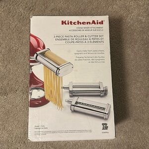 KitchenAid Stand Mixer Attachment 3-Piece Pasta Roller & Cutter Set  | KSMPRA